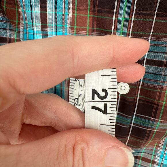 Ears of Buddha Shirt Womens Small Blue Plaid Lace Franky Hand Sewn Sustainable - Picture 8 of 9